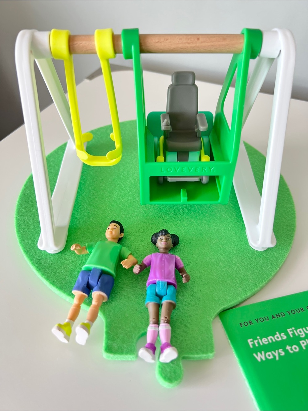 Like New Lovevery Wooden Village & Friends Swing Set - Picture 3 of 10